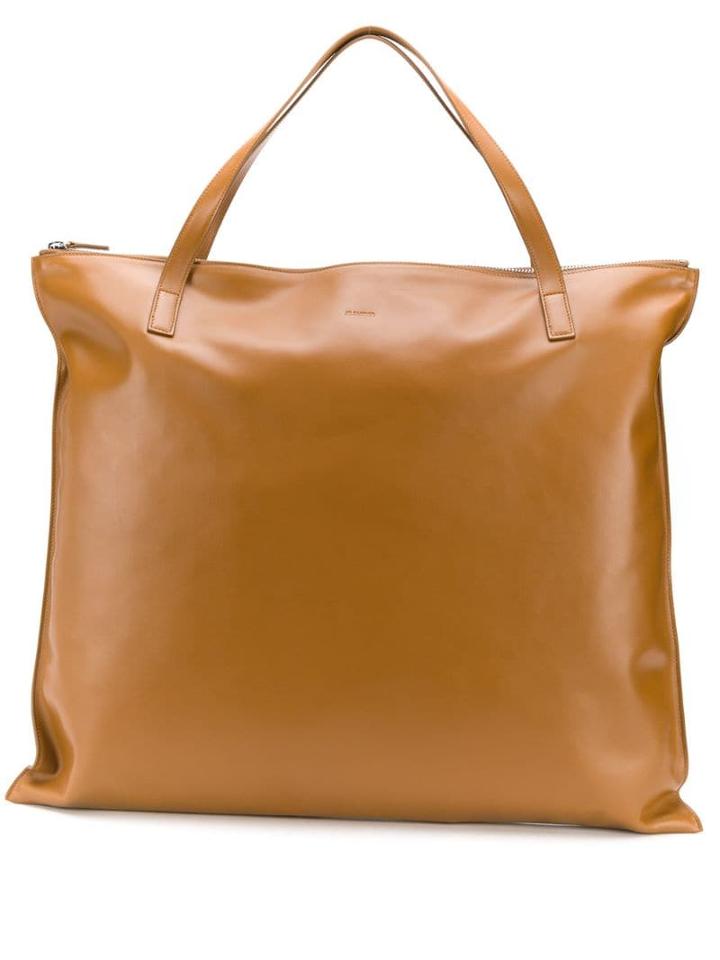 Jil Sander Zipped Tote Bag - Brown