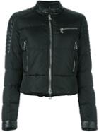 Moncler 'kerkyra' Cropped Jacket, Women's, Size: 4, Black, Polyamide/feather Down/sheep Skin/shearling