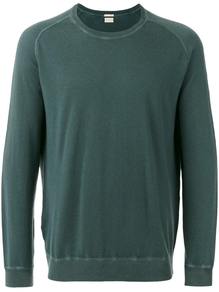 Massimo Alba Ribbed Trim Sweatshirt - Blue