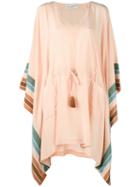 Antonia Zander - Stripe Panel Kaftan - Women - Silk - M, Nude/neutrals, Silk