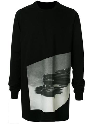 Rick Owens Grey Scale Print T-shirt - Black