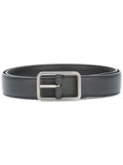 Lanvin Reversible Flat Belt, Men's, Size: 90, Black, Calf Leather/brass
