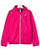 K Way Kids Teen Hooded Jacket - Pink
