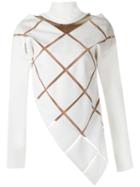 Gloria Coelho - Sheer Panels Top - Women - Elastodiene/polyester/viscose - M, White, Elastodiene/polyester/viscose
