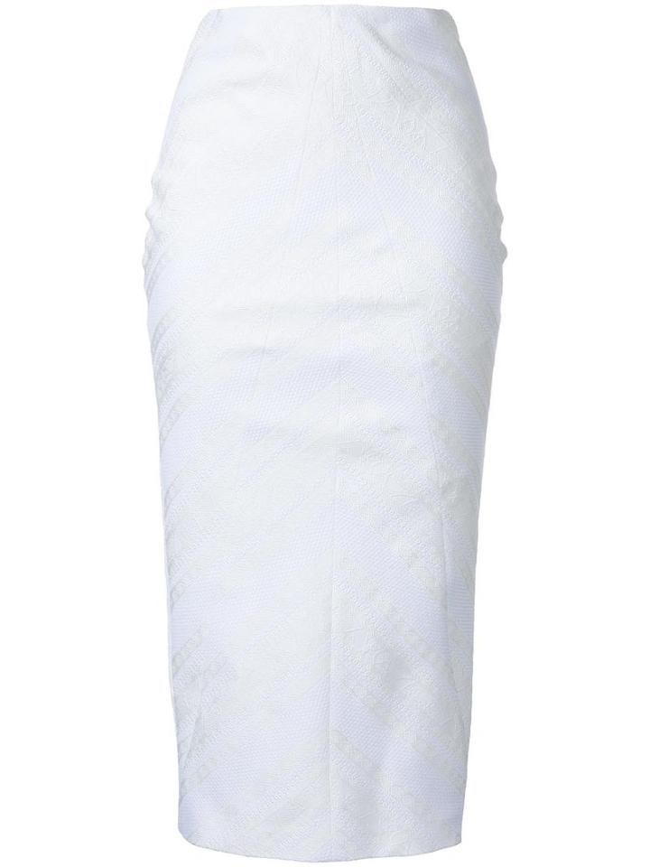 Alex Perry 'piper' Pencil Skirt, Women's, Size: 6, White, Cotton/polyester