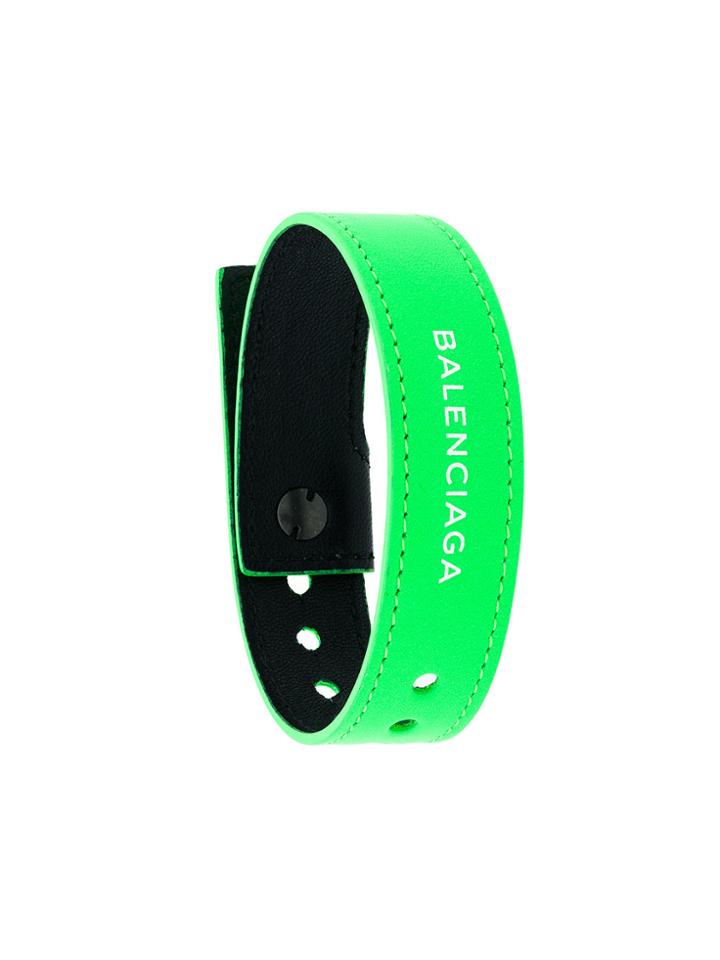 Balenciaga Logo Bracelet - Green