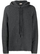 Maison Flaneur Fine Knit Hoodie - Grey