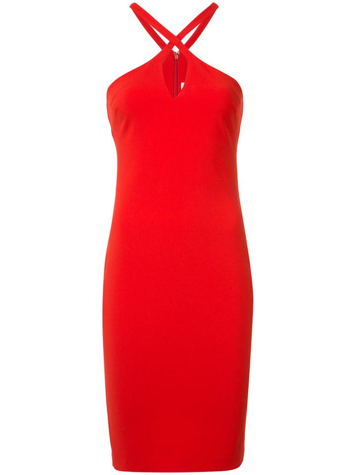 Likely Crossed Straps Dress, Women's, Size: 8, Red, Polyester/spandex/elastane/rayon