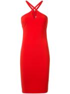 Likely Crossed Straps Dress, Women's, Size: 8, Red, Polyester/spandex/elastane/rayon
