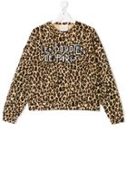 Les Coyotes De Paris Leopard Print Sweatshirt - Brown