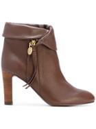 See By Chloé Zipped Ankle Boots - Brown