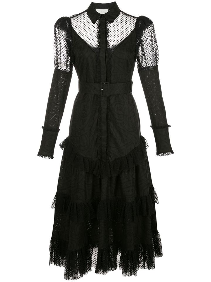 Alexis Evarra Ruffle Dress - Black