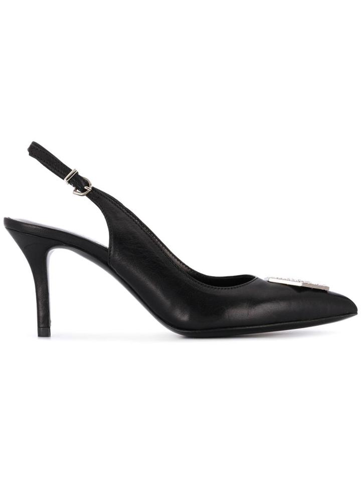 Philipp Plein Decollete Maculate Slingback Pumps - Black