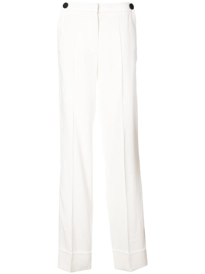 Petar Petrov Side-striped Wide-leg Trousers - White