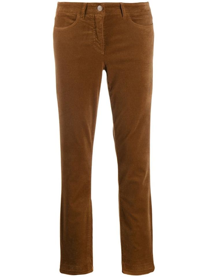 Luisa Cerano Smooth Texture Trousers - Brown