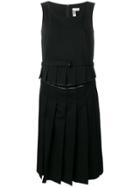 Comme Des Garçons Pleated Midi Dress - Black