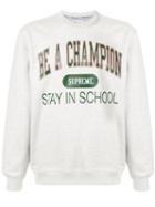 Supreme Champion Stay In School Sweater - White