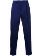 Paul Smith - Double Pince Trousers - Men - Cotton/linen/flax - 30, Blue, Cotton/linen/flax