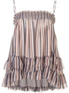 Derek Lam 10 Crosby Elasticated Waistband Ruffled Skirt, Women's, Size: 2, Nude/neutrals, Silk
