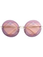 Miu Miu Eyewear Collection Round Sunglasses - Pink & Purple