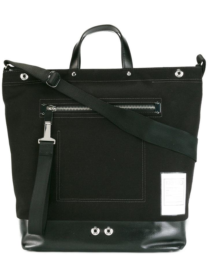 Kenzo Kanvas Tote, Women's, Black, Calf Leather/polyurethane/cotton