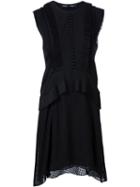 Proenza Schouler Sleeveless Fil Coupé Dress, Women's, Size: 8, Black, Rayon/silk/polyester/triacetate