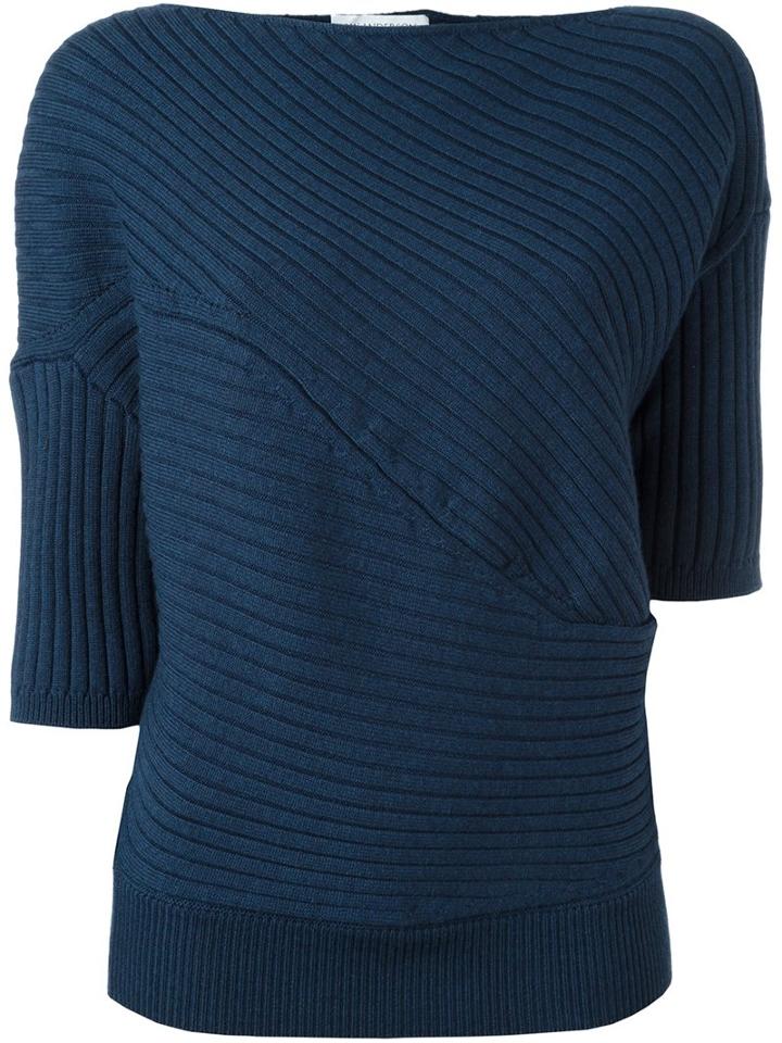 J.w.anderson Ribbed Jumper, Women's, Size: Small, Blue, Polyamide/spandex/elastane/merino