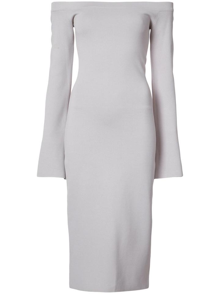 Rebecca Vallance - Off Shoulder Dress - Women - Viscose - 8, Grey, Viscose