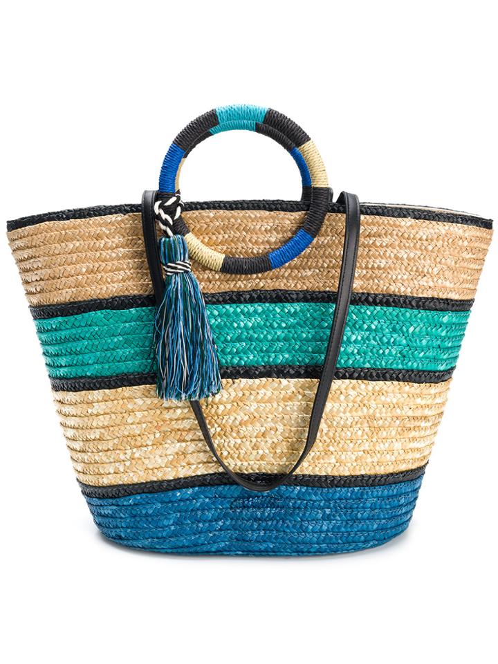 Rebecca Minkoff Striped Oversized Tote Bag - Blue