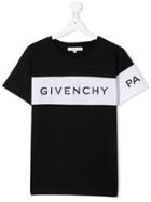 Givenchy Kids Logo Stripe T-shirt - Black