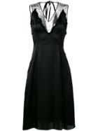 Rochas Flared Lace-trimmed Dress - Black