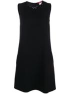 Max Mara Studio Embellished Neck Shift Dress - Black