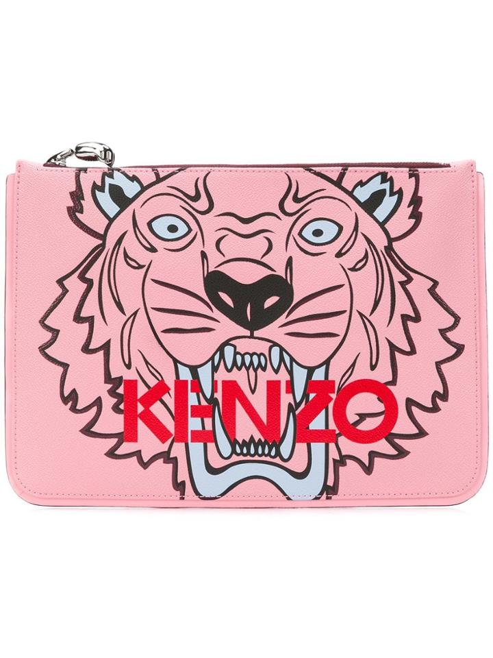 Kenzo A4 Tiger Clutch - Pink & Purple