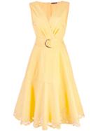 Josie Natori Lace Hem Midi Dress - Yellow
