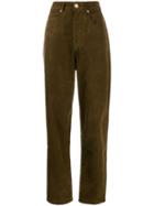 Isabel Marant Étoile Corduroy Straight Trousers - Green