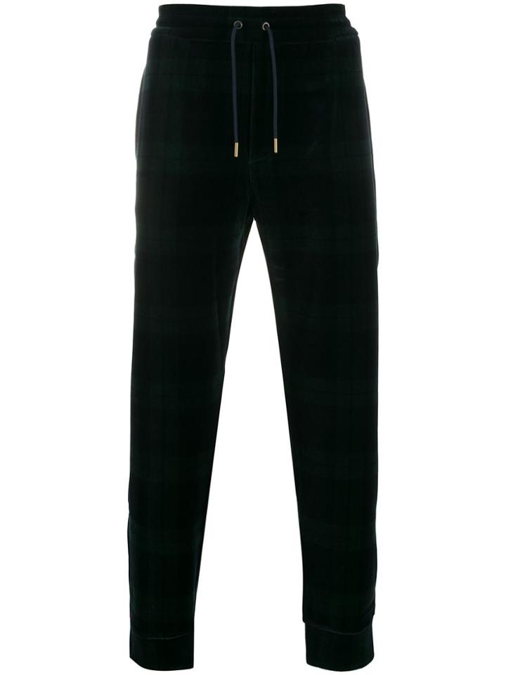 Ralph Lauren Purple Label Tartan Print Joggers - Green