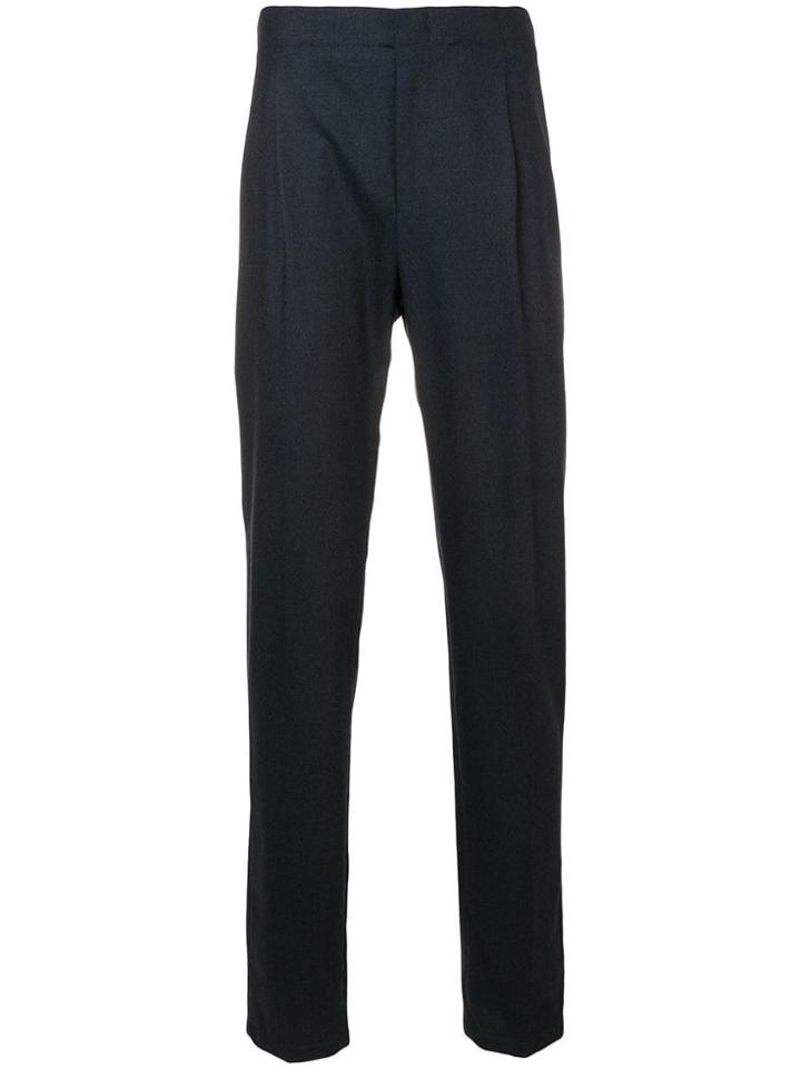 Giorgio Armani Straight Tailored Trousers - Blue