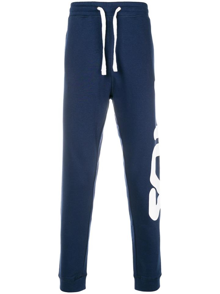 Fila Printed Logo Track Pants - Blue