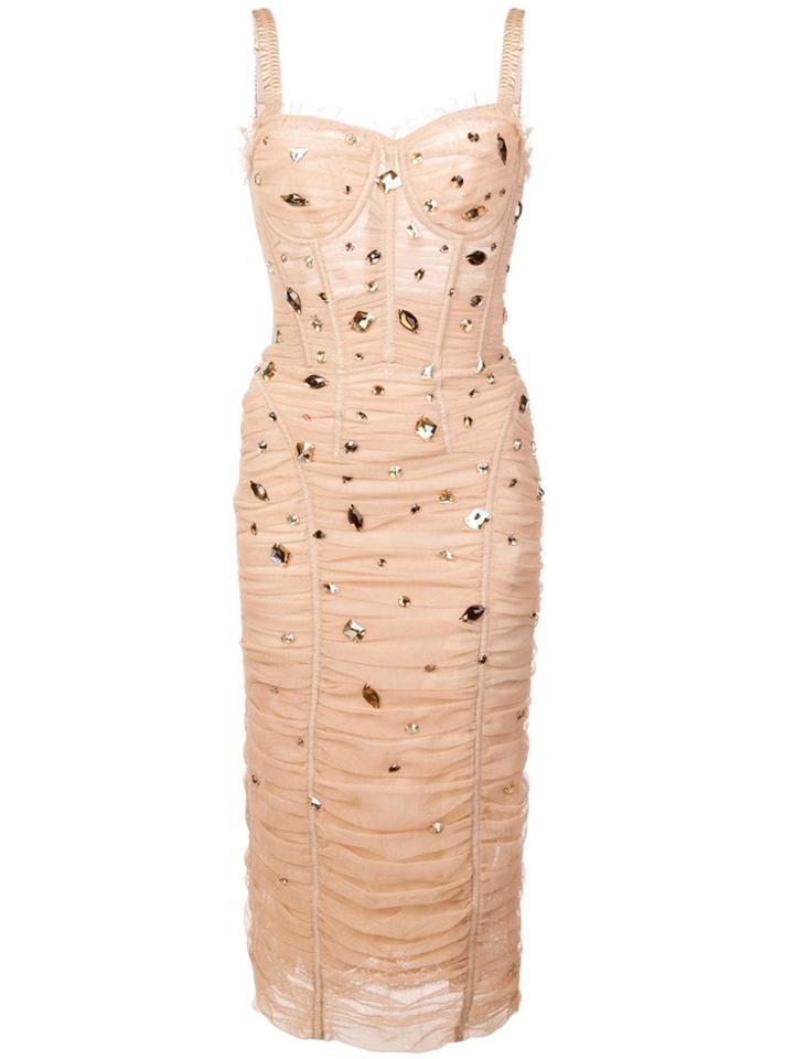 Dolce & Gabbana Drape Dress - Nude & Neutrals