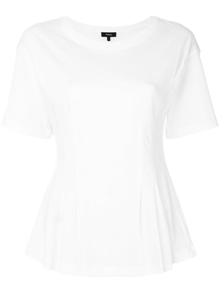 Theory Flared Hem Top - White