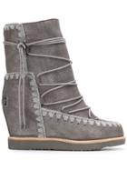 Mou Lace-up Snow Boots - Grey