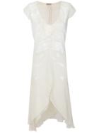 Giorgio Armani Vintage Beaded Ruffled Dress - White