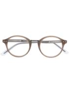 Bottega Veneta Eyewear Round Frame Glasses, Grey, Acetate/metal (other)