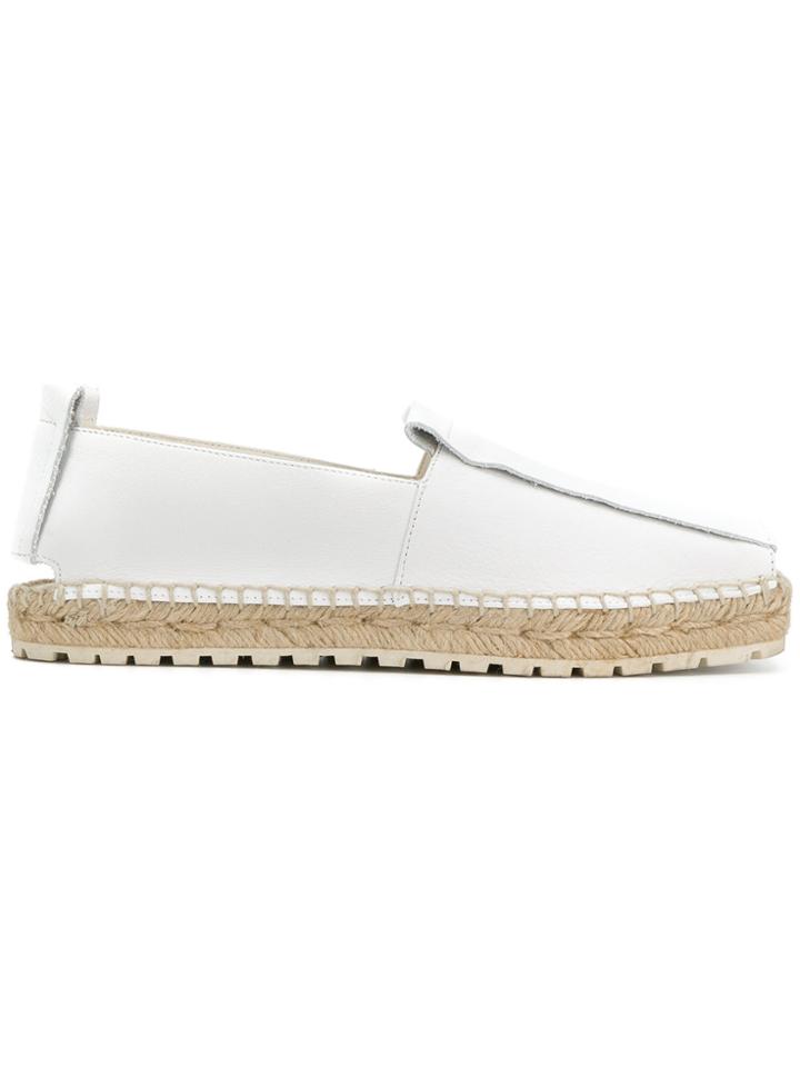 Paloma Barceló Ridged Heel Espadrilles - White