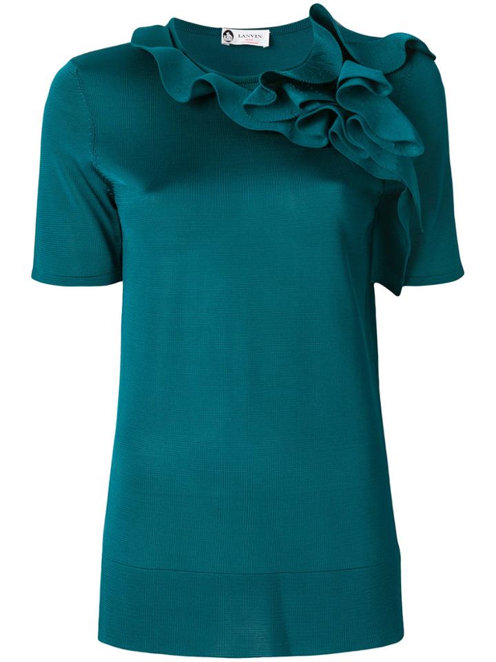 Lanvin Ruffle Sleeved Blouse - Red