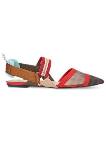 Fendi Sabots Flat Pumps - Brown