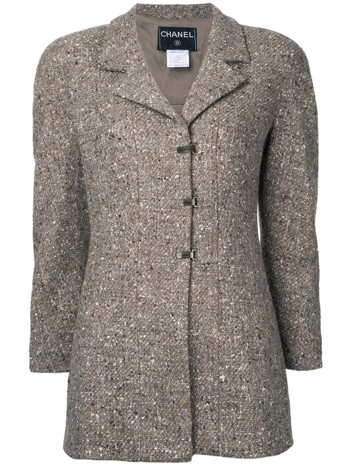 Chanel Vintage Long Sleeve Tweed Jacket - Brown
