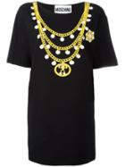 Moschino - Chain Print T-shirt Dress - Women - Cotton/other Fibers - 42, Women's, Black, Cotton/other Fibers