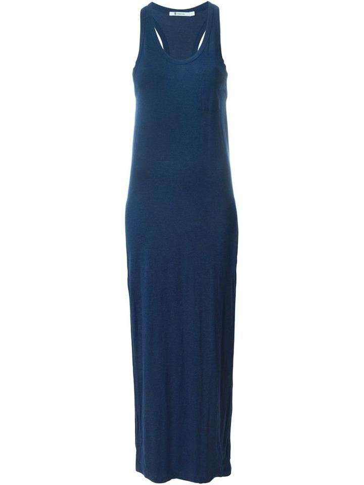 T By Alexander Wang Maxi Tank Dress, Women's, Size: Xs, Blue, Rayon