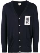 Kent & Curwen Patch Detail Cardigan - Blue